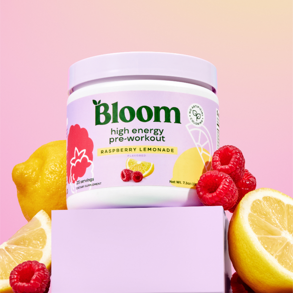 Bloom High Energy Pre-Workout Raspberry Lemonade Supplement Powder #4