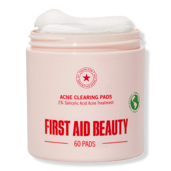First Aid Beauty Acne Clearing Pads 2% Salicylic Acid Acne Treatment #1