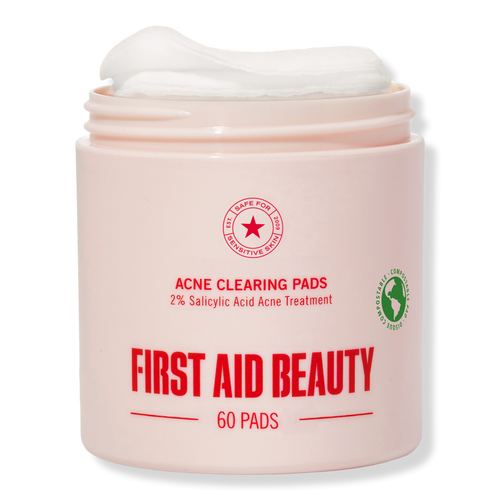 Acne Clearing Pads 2% Salicylic Acid Acne Treatment - First Aid Beauty | Ulta Beauty