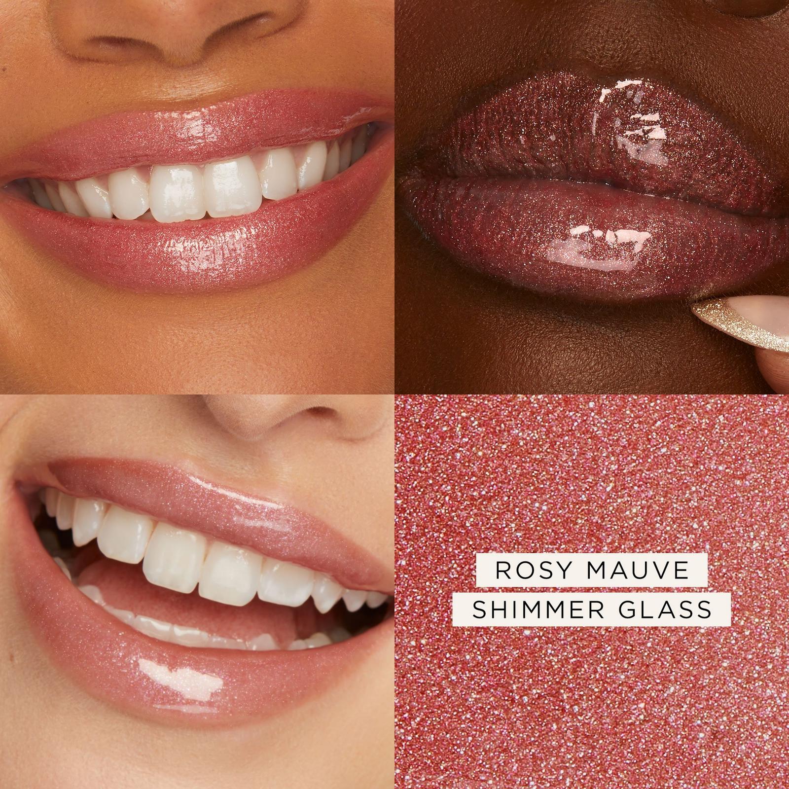 tarte x Dunkin' Maracuja Juicy Shimmer Glass Lip Plump + Free Charm - Rosy Mauve Shimmer Glass