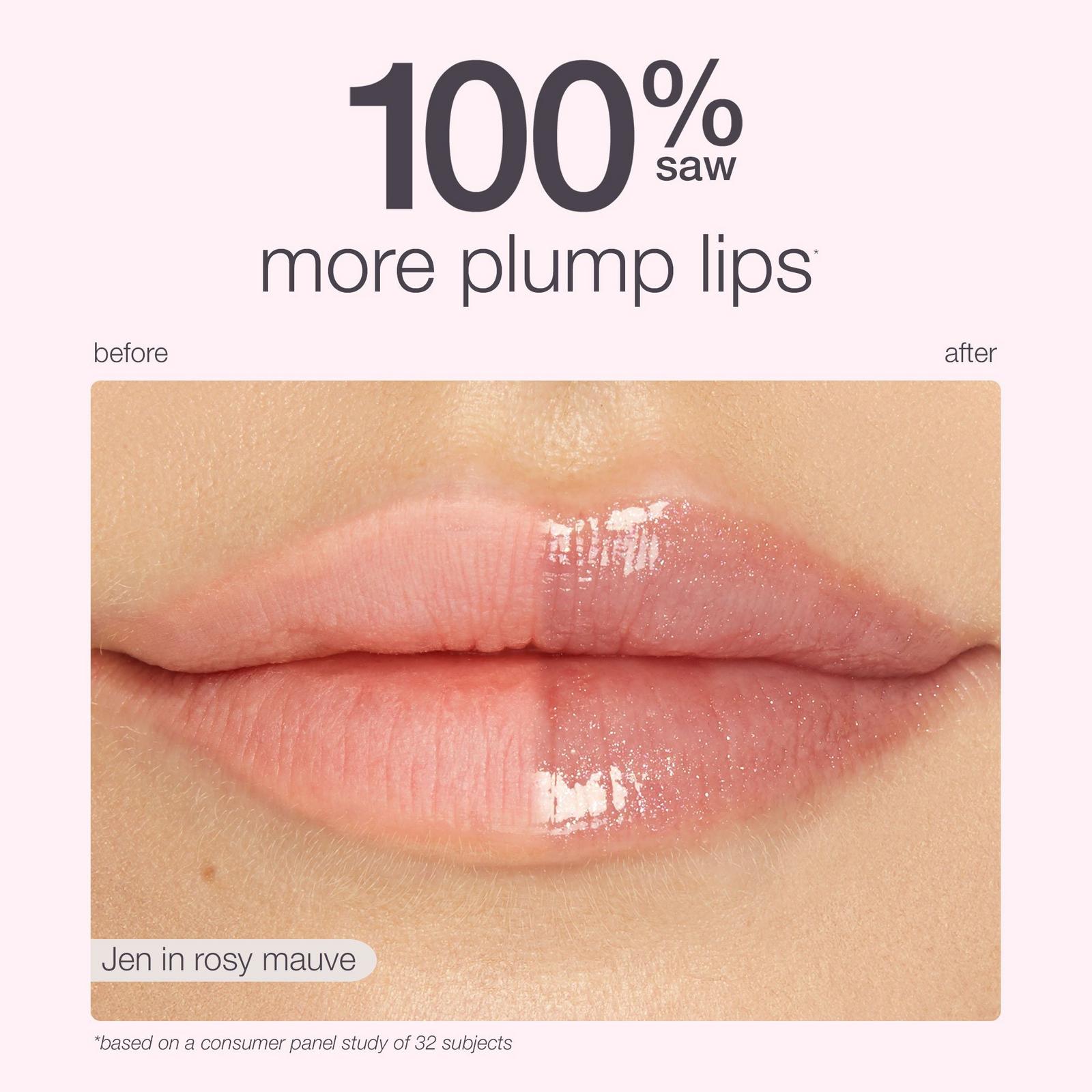 tarte x Dunkin' Maracuja Juicy Shimmer Glass Lip Plump + Free Charm - Rosy Mauve Shimmer Glass