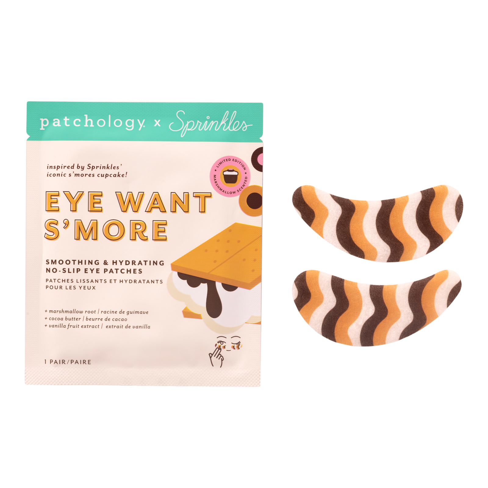 Patchology x Sprinkles Eye Want S’more Smoothing & Hydrating No-Slip Eye Patches