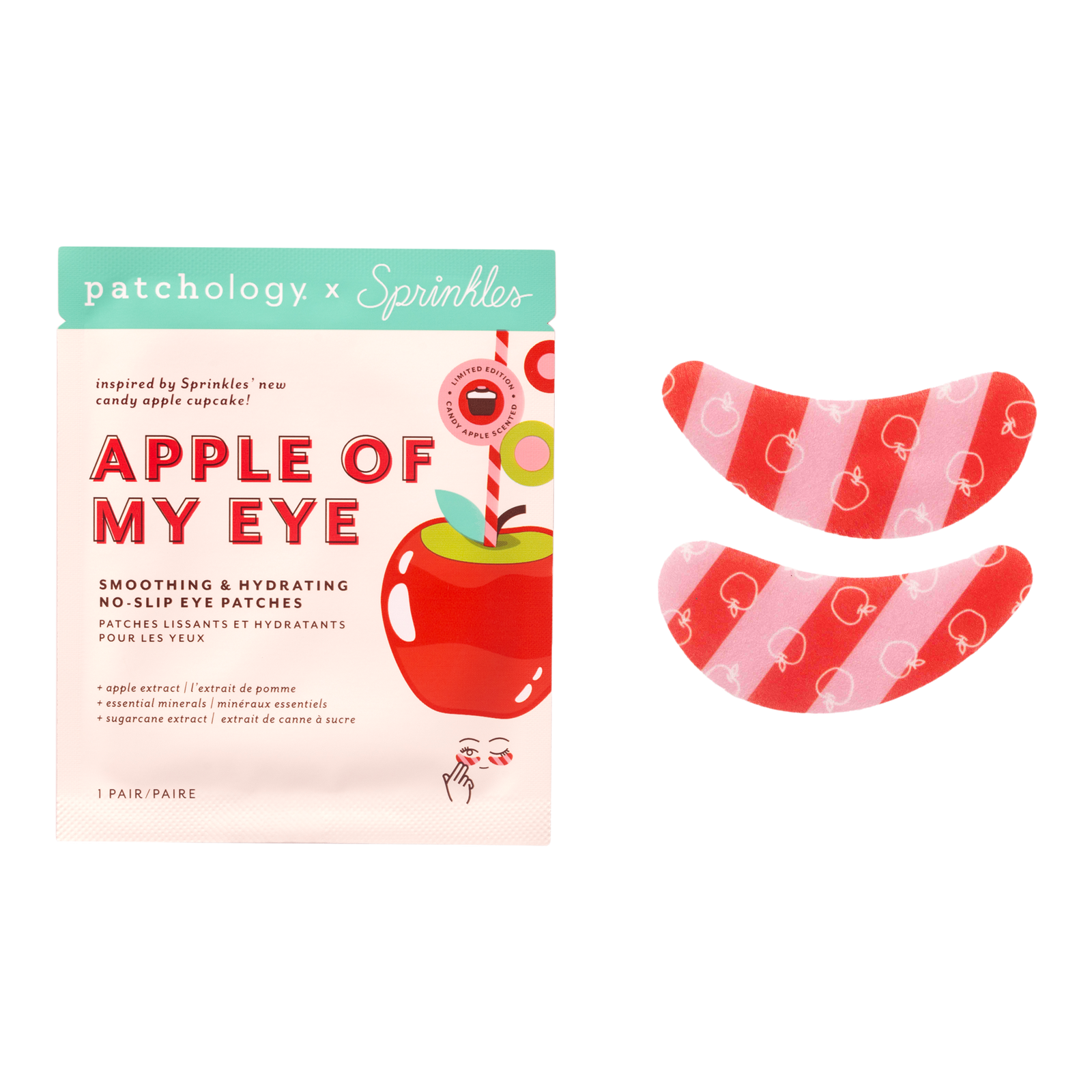 Patchology x Sprinkles Apple Of My Eye Smoothing & Hydrating No-Slip Eye Patches