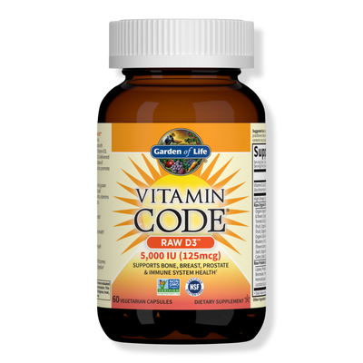Garden of Life Vitamin Code Raw Vitamin D3 5,000 IU Capsules