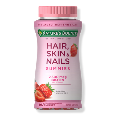 Nature's Bounty Strawberry Hair, Skin & Nails Gummy Vitamins with Biotin
