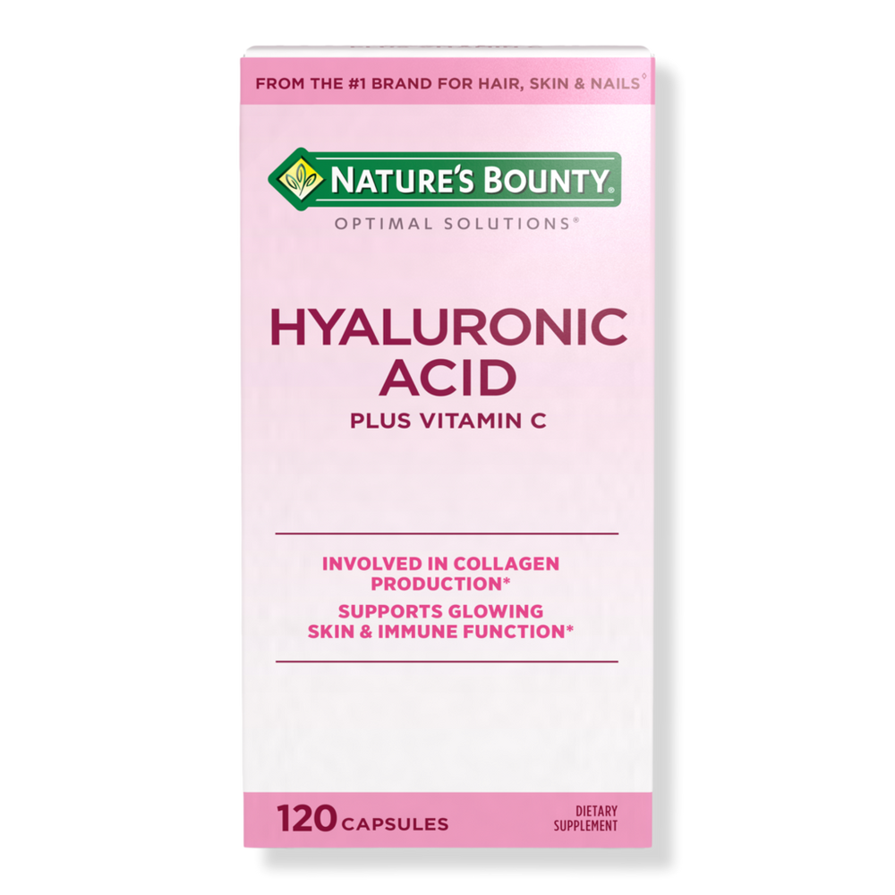 Nature's Bounty Hyaluronic Acid Plus Vitamin C Capsules For Glowing Skin