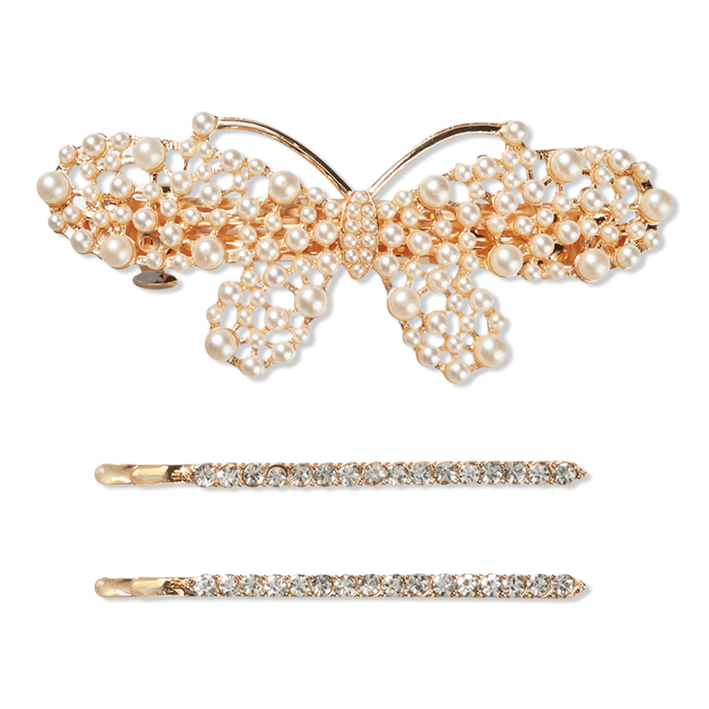 Scünci Elite Barrette And Bobby Pin 3 Piece Set