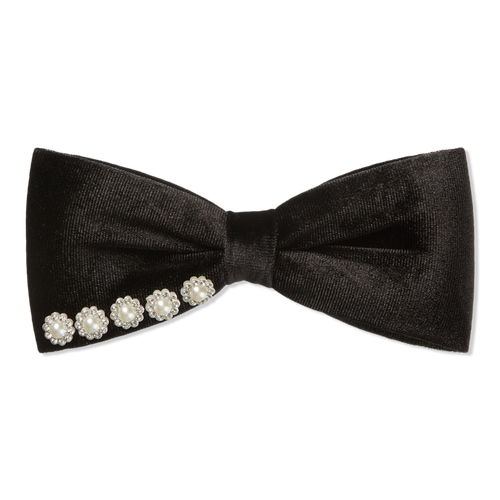 Ulta Scünci  Elite Black Bow Barrette with Pearls