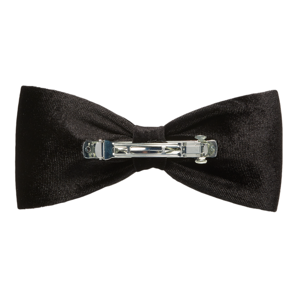 Scünci Elite Black Bow Barrette with Pearls #3