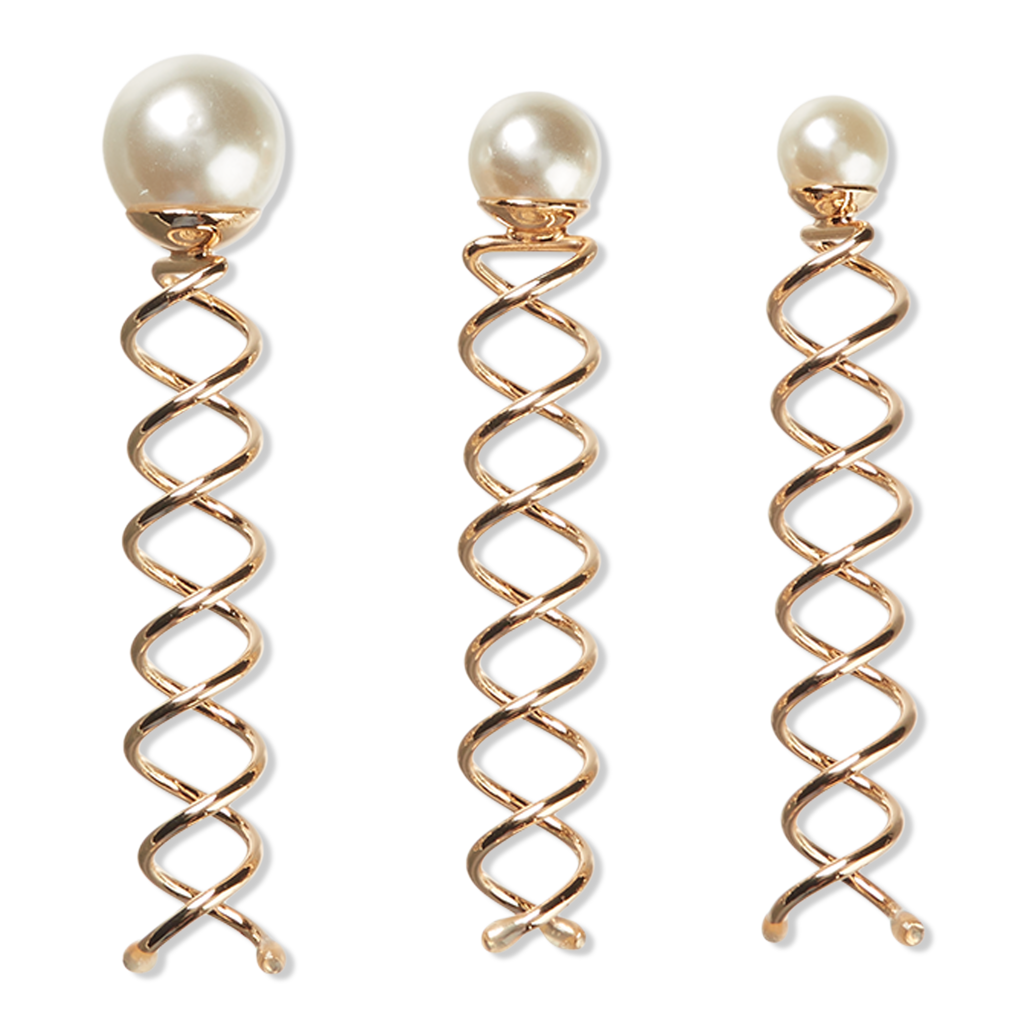 Scünci Elite Spiral Pins with Pearl #1