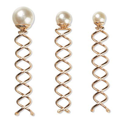 Scünci Elite Spiral Pins with Pearl