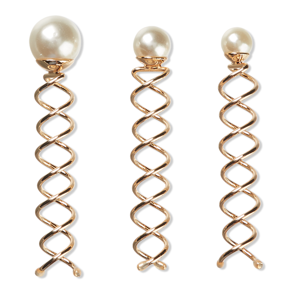 Scünci Elite Spiral Pins with Pearl #1