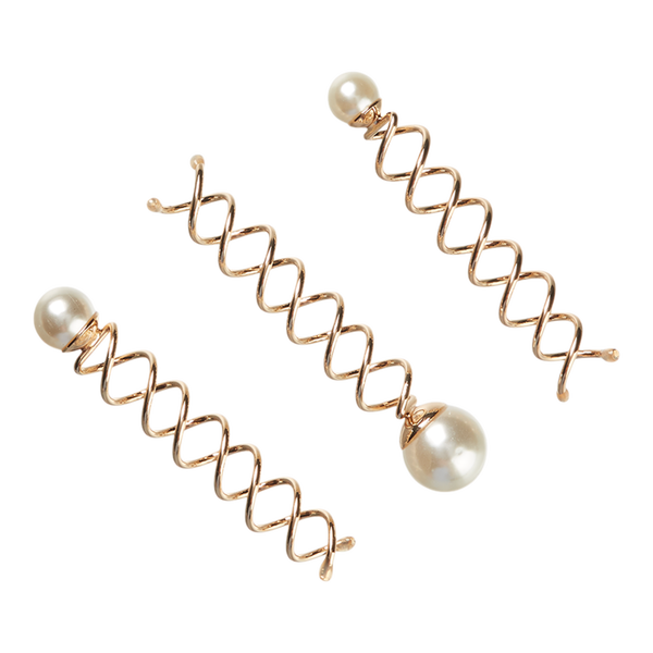 Scünci Elite Spiral Pins with Pearl #3