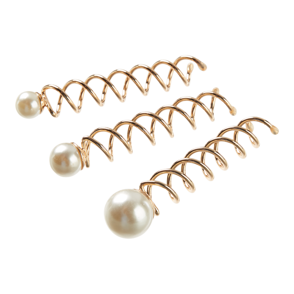 Scünci Elite Spiral Pins with Pearl #4