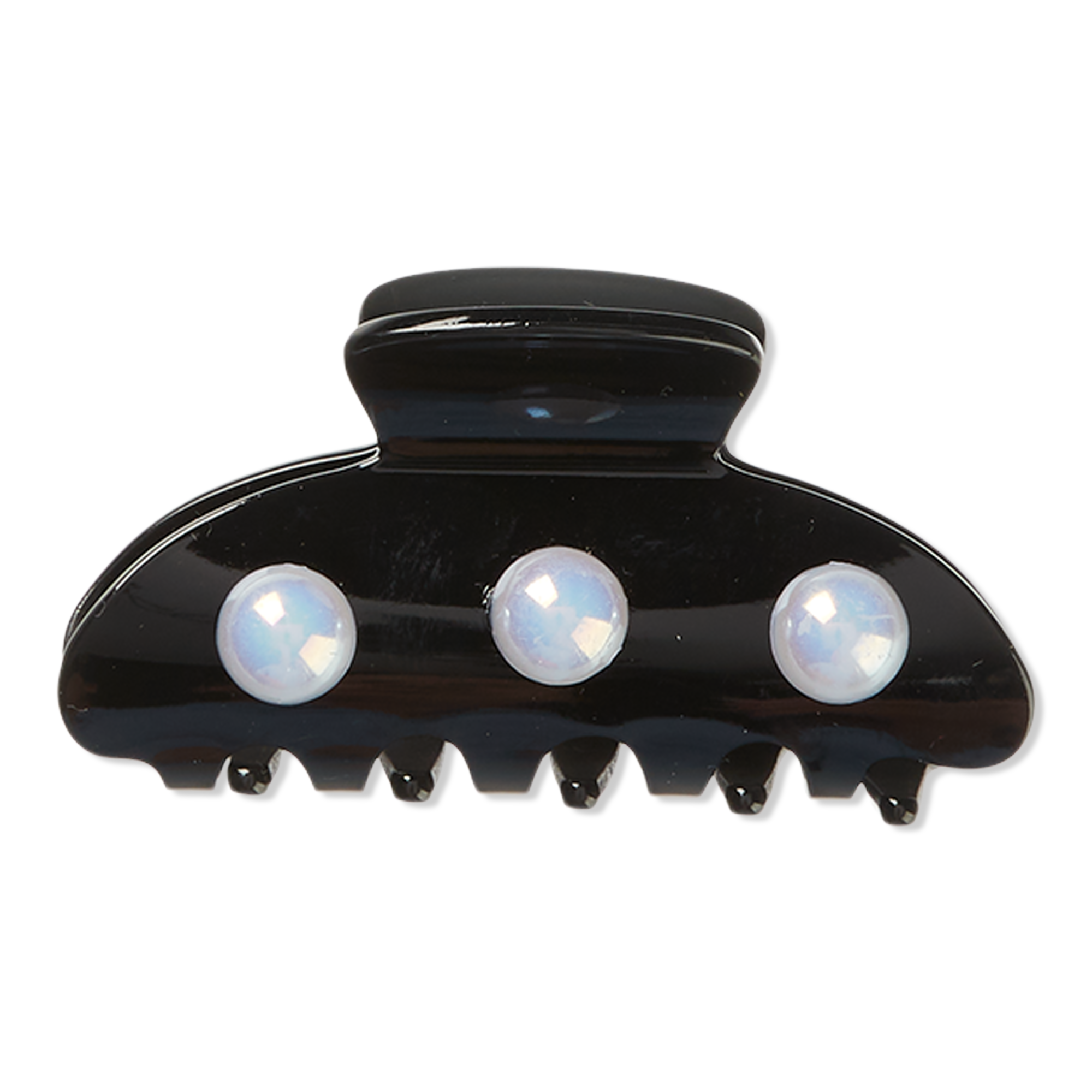 Scünci Elite Black Claw Clip with Pearls #1