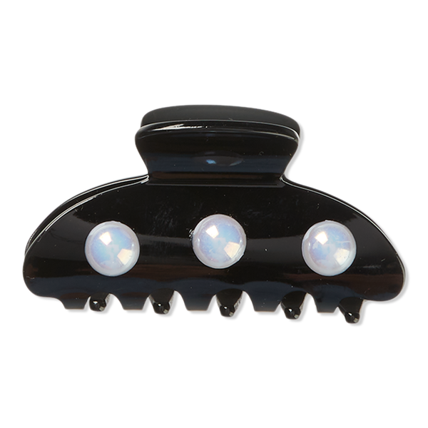 Scünci Elite Black Claw Clip with Pearls #1