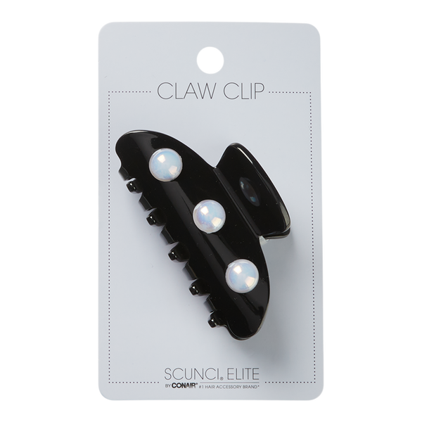 Scünci Elite Black Claw Clip with Pearls #2