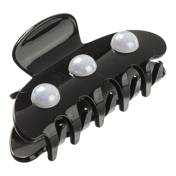 Scünci Elite Black Claw Clip with Pearls #4