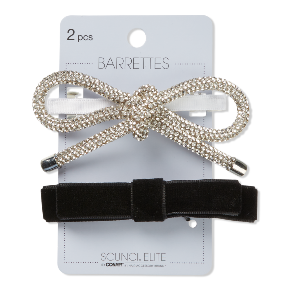 Scunci Elite Crystals/Velvet Mix Salon Clips