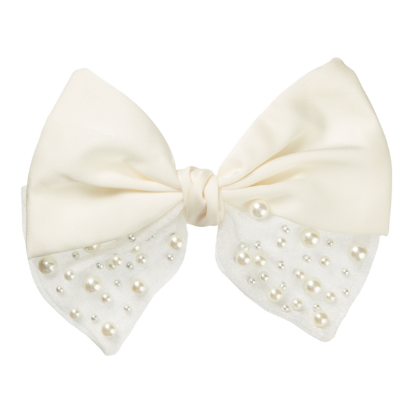 Scünci Elite Pearl Bow Barrette #2