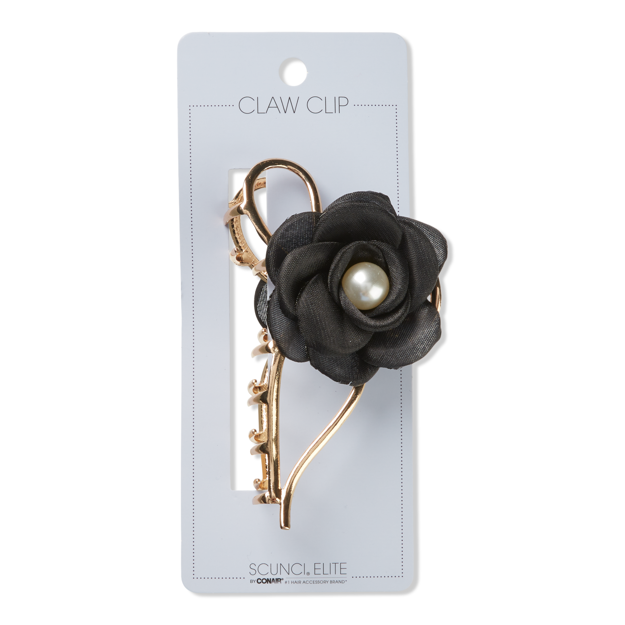 Scünci Elite Gold/Black Rosette Claw Clip #1