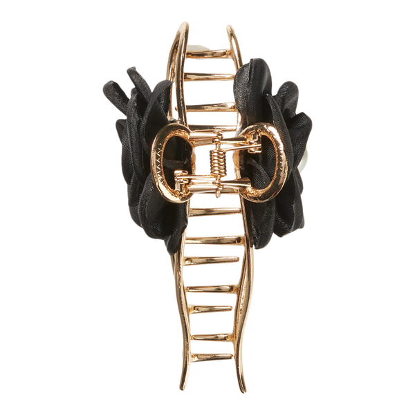 Scünci Elite Gold/Black Rosette Claw Clip #3