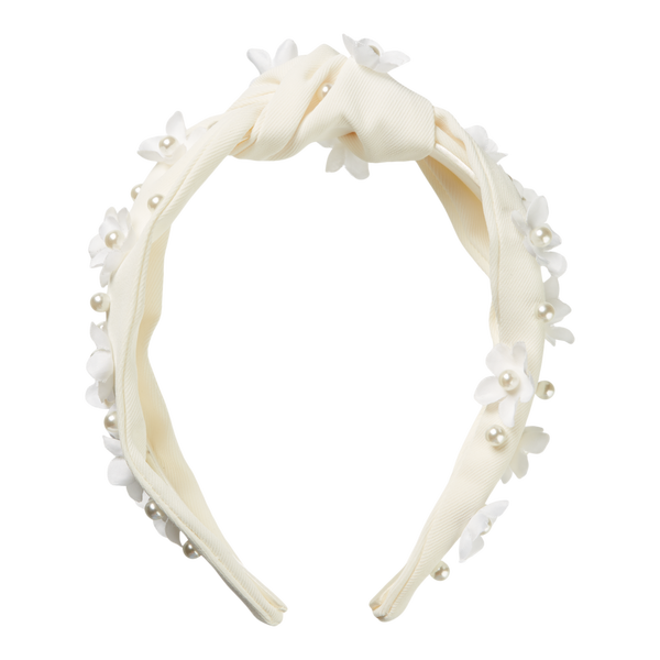 Scünci Elite Floral Pearl Headband #2