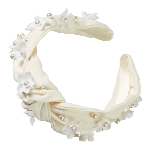 Scünci Elite Floral Pearl Headband #3