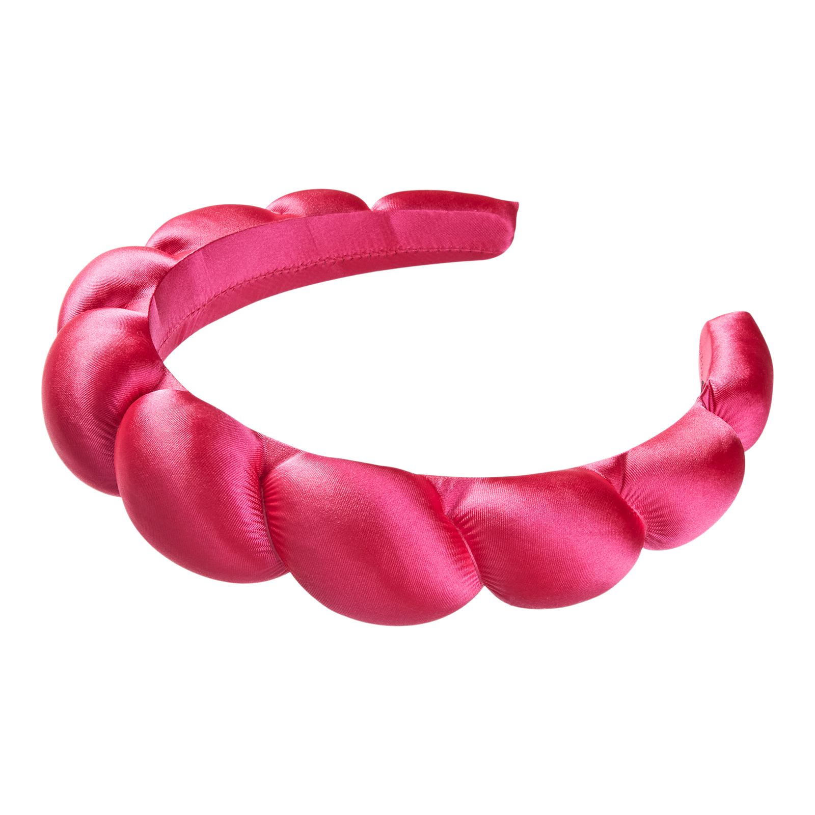 Satin Bubble Headband - Pink