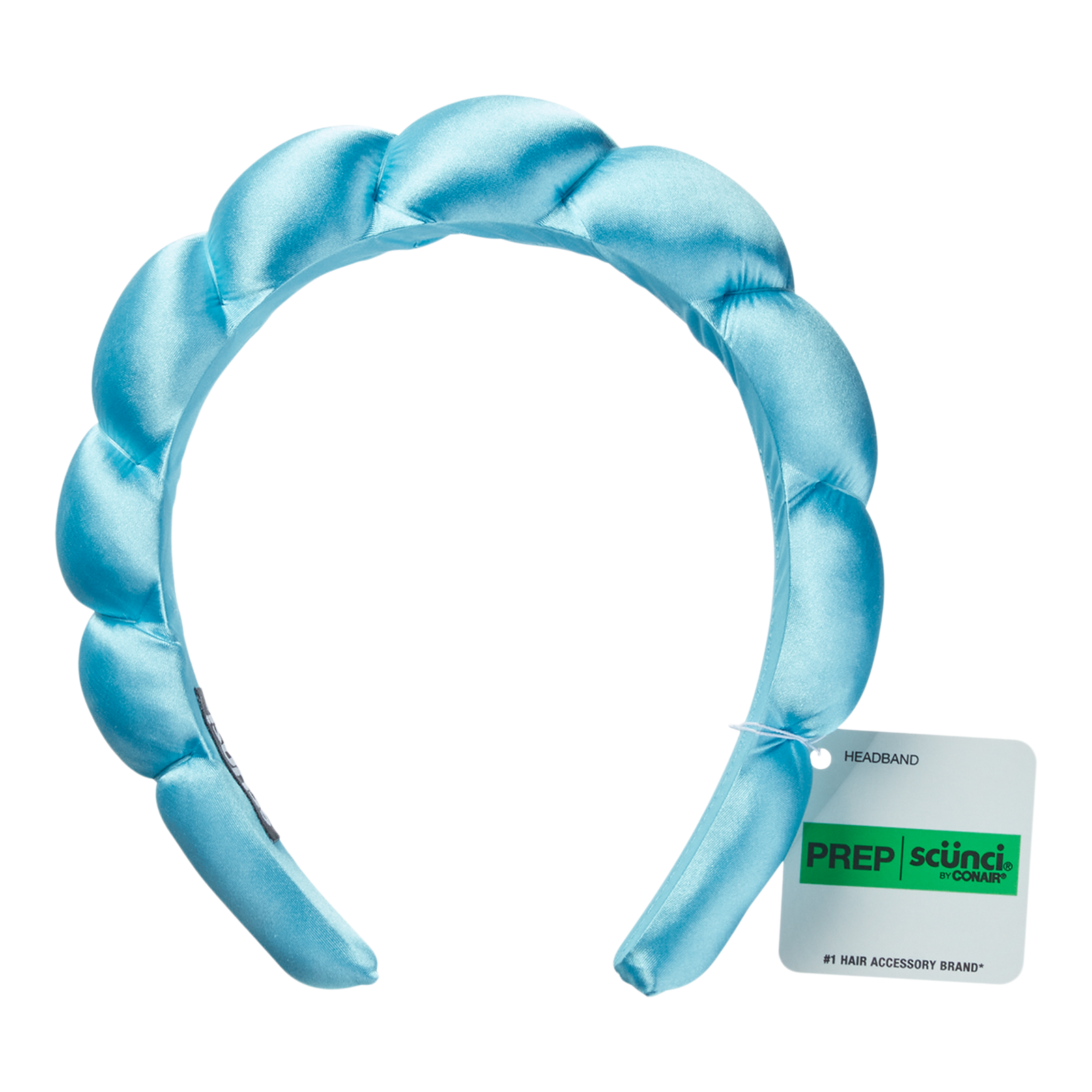 Satin Bubble Headband - Blue