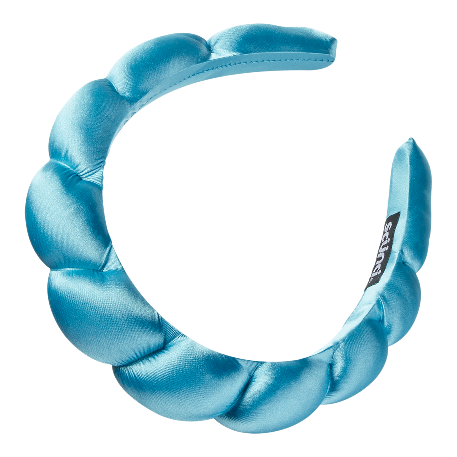 Satin Bubble Headband - Blue
