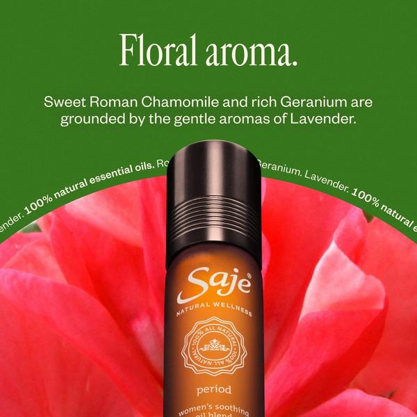 Saje Natural Wellness Period. Women's Soothing Roll-On Oil Blend #5