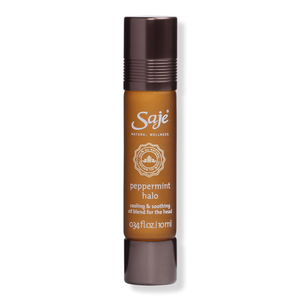 Saje Natural Wellness Peppermint Halo Cooling & Soothing Oil Blend For The Head - 0.34 oz