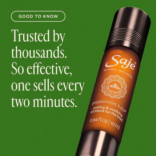 Saje Natural Wellness Peppermint Halo Cooling & Soothing Oil Blend for the Head #2