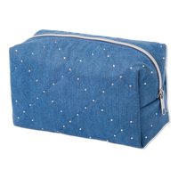 Denim Dazzle Makeup Bag