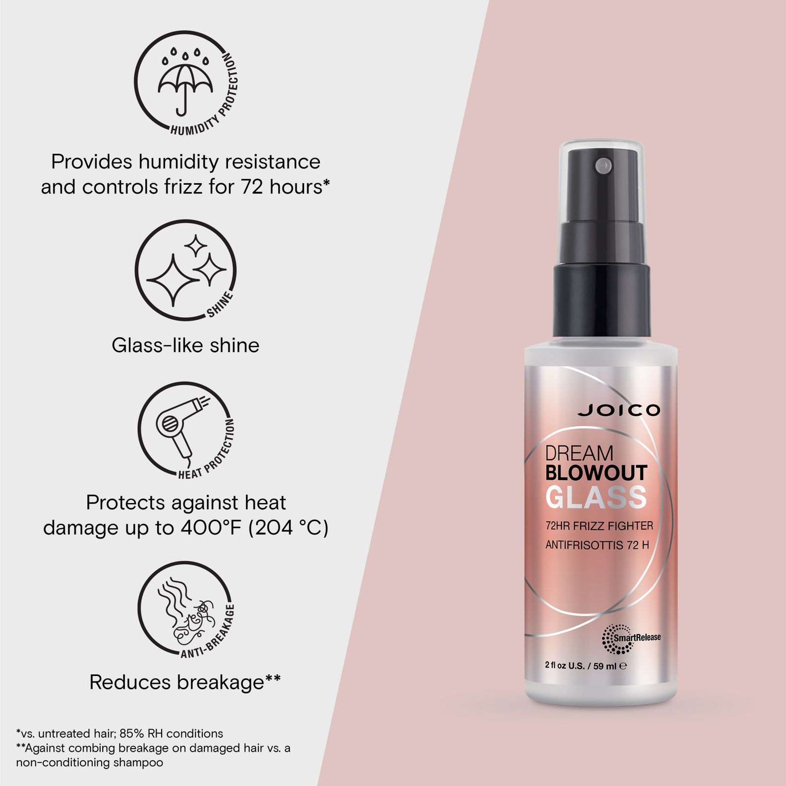 Travel Size Dream Blowout Glass 72hr Frizz Fighter
