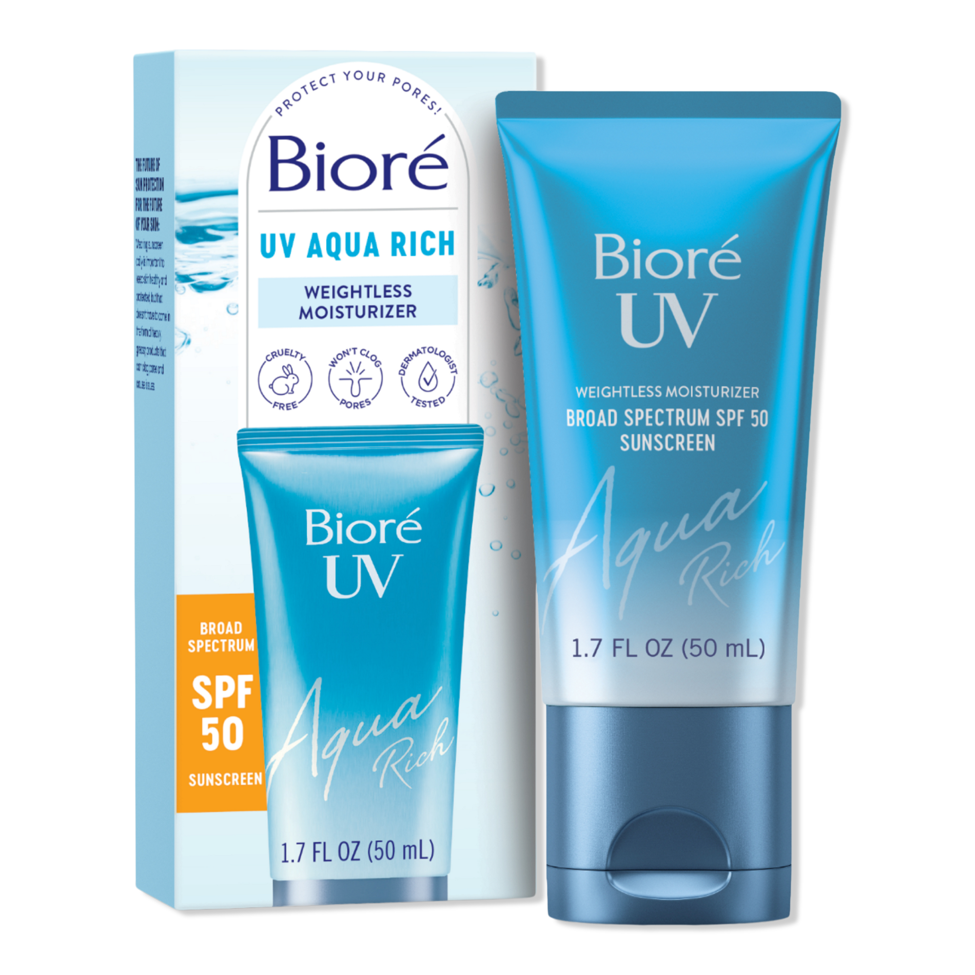 Bioré UV Aqua Rich Daily Hydrating Facial Moisturizer SPF 50 #1
