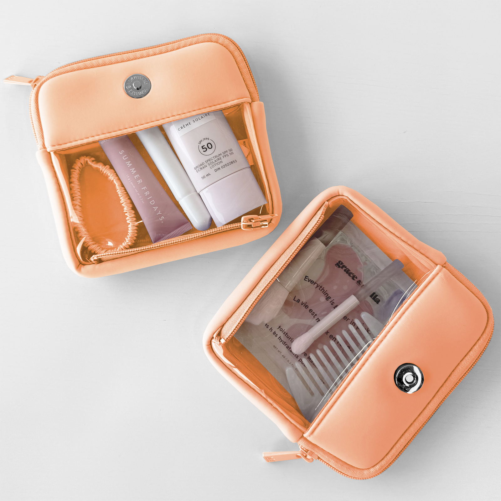 Double Detachable Pouch - Apricot