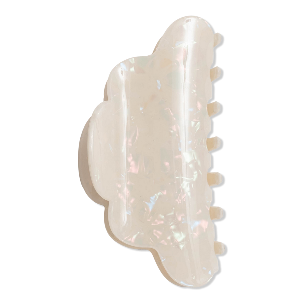 Wet Brush Iridescence Icon Claw Clip - Cream In White