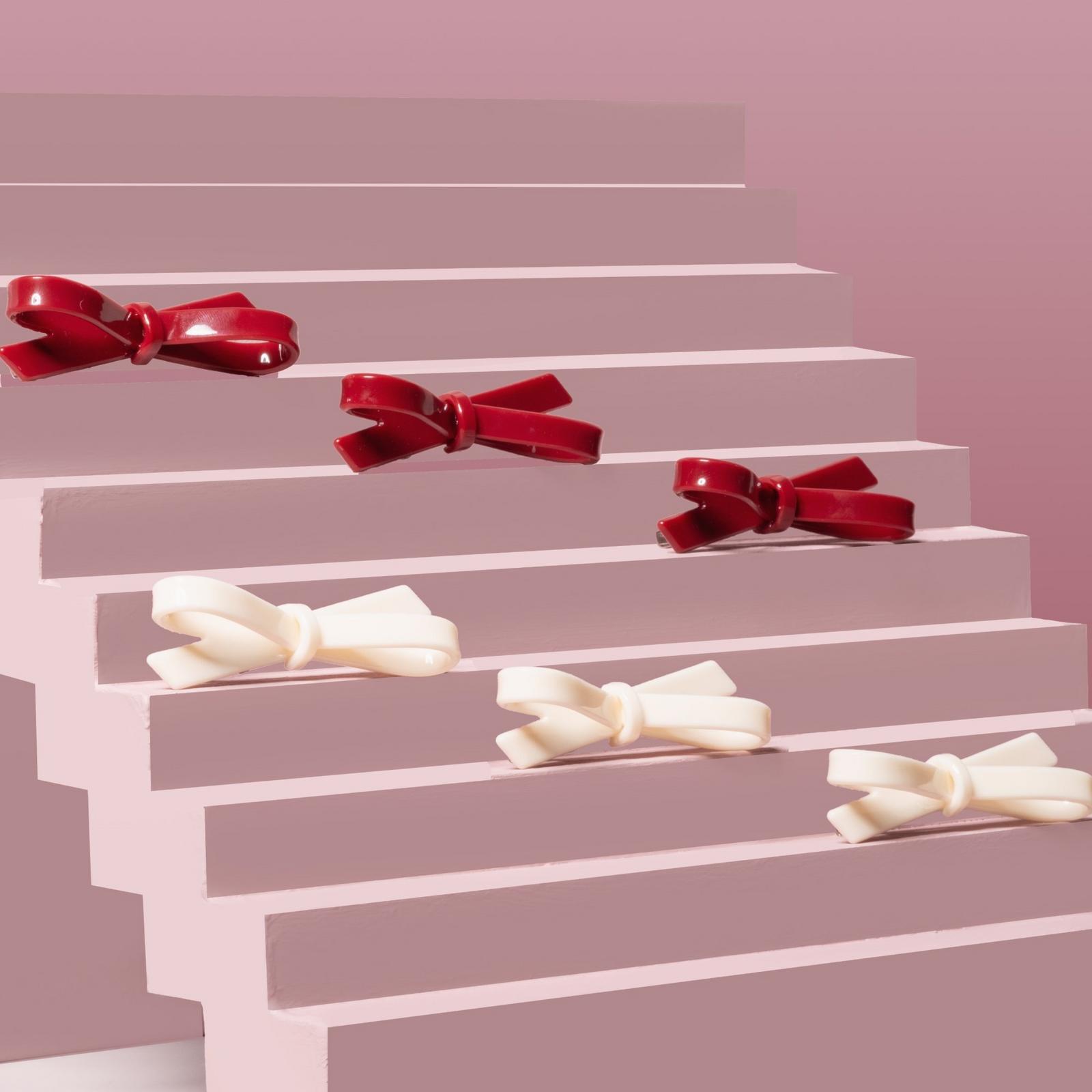 Iridescence Icon Bow Clips - Cherry