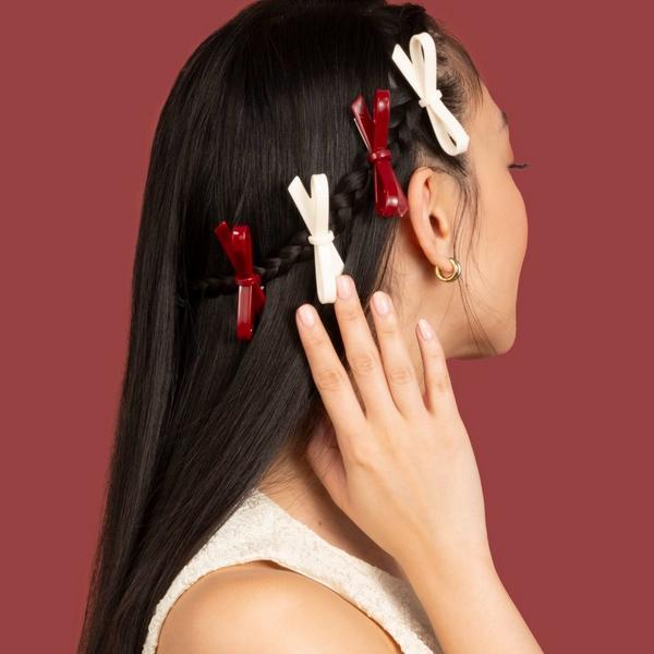 Wet Brush Iridescence Icon Bow Clips #4