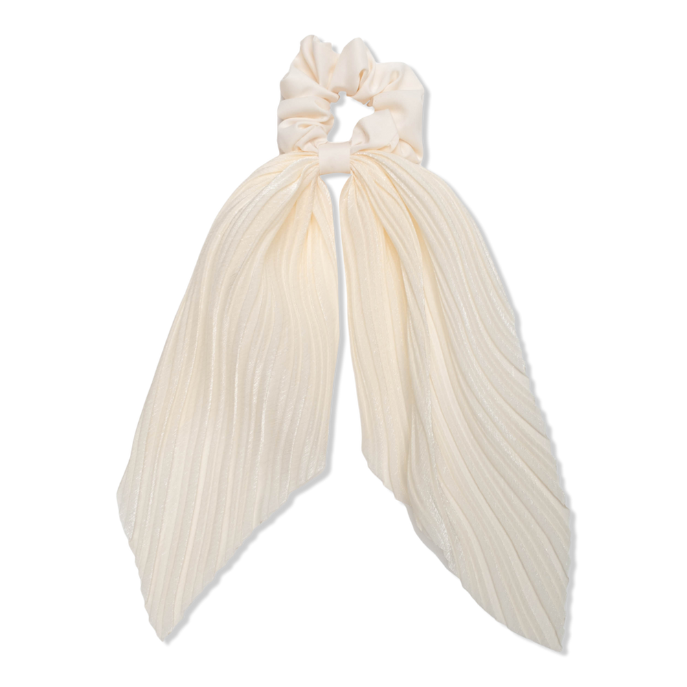 Wet Brush Iridescence Icon Scarf Scrunchie - Cream In White