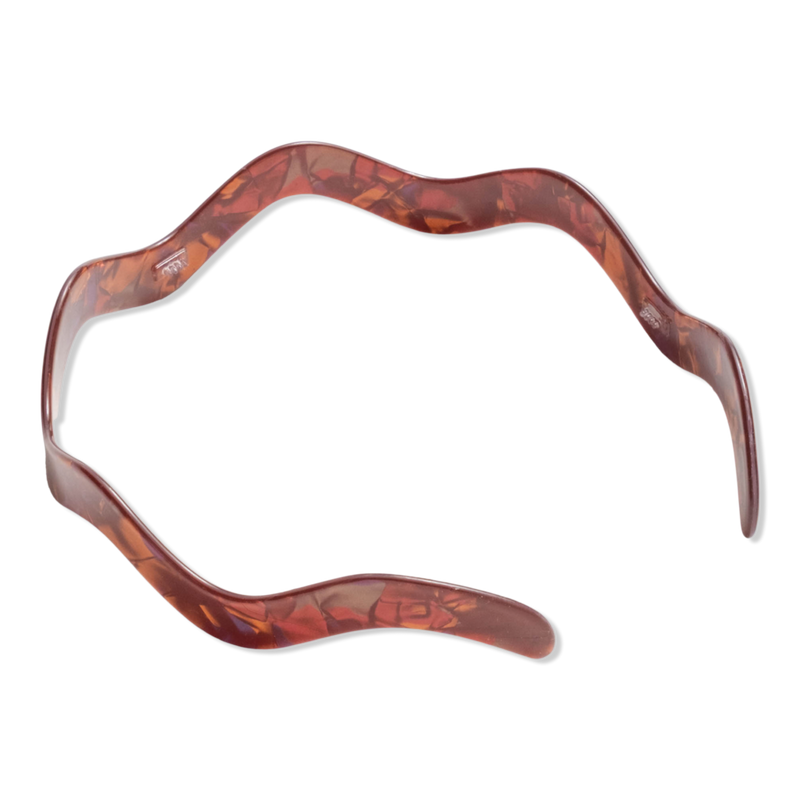 Plaid & Pearl Headband - Pink