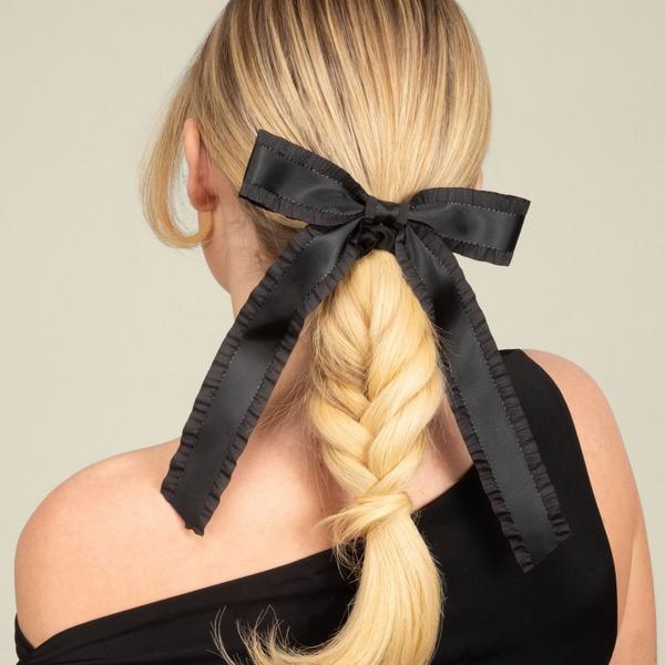 Wet Brush Iridescence Icon Ruffle Bow Scrunchie #3