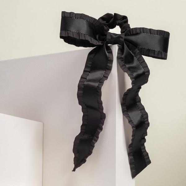 Wet Brush Iridescence Icon Ruffle Bow Scrunchie #5