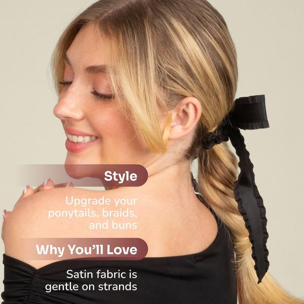 Wet Brush Iridescence Icon Ruffle Bow Scrunchie #6