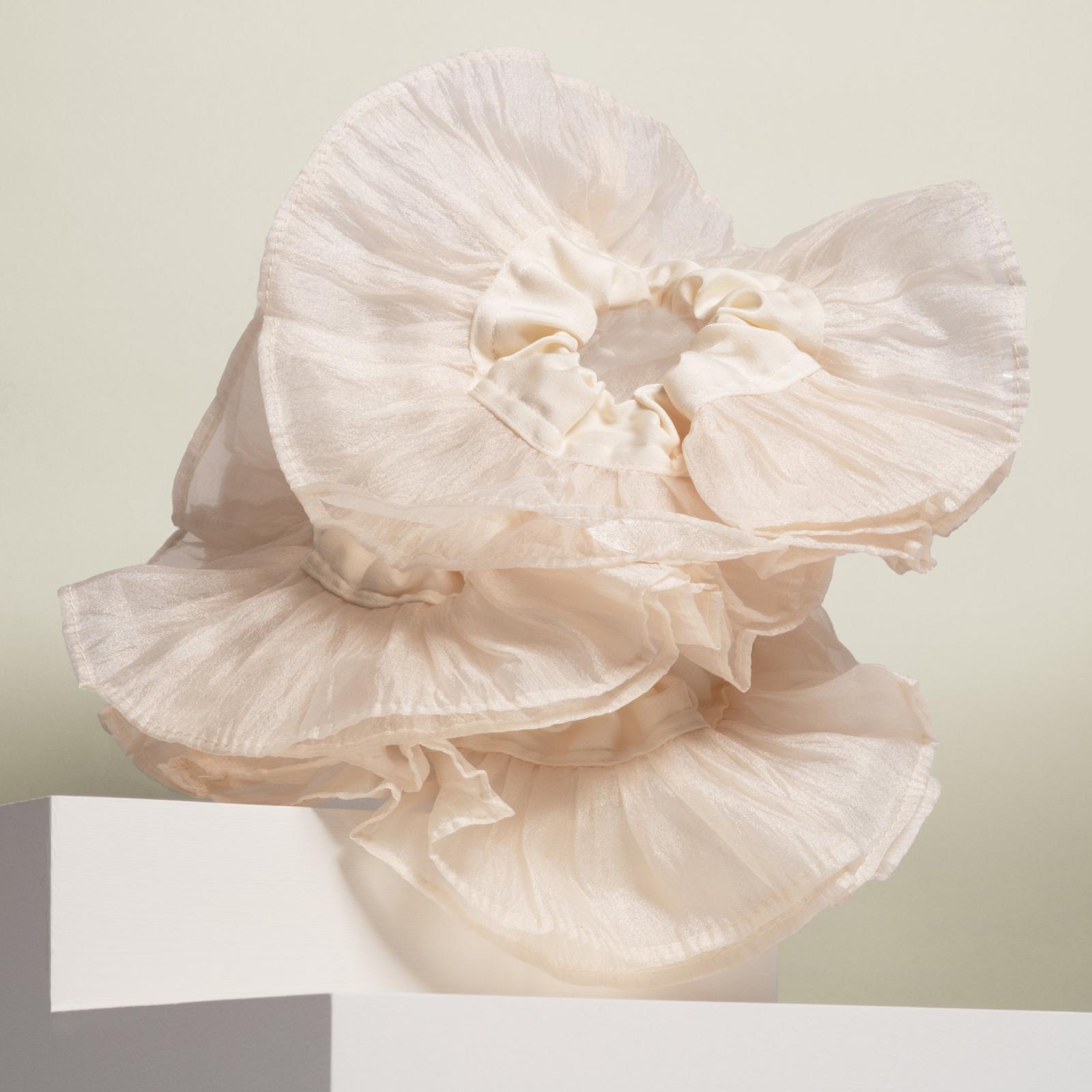 Iridescence Icon Flowy Large Scrunchie - Cream