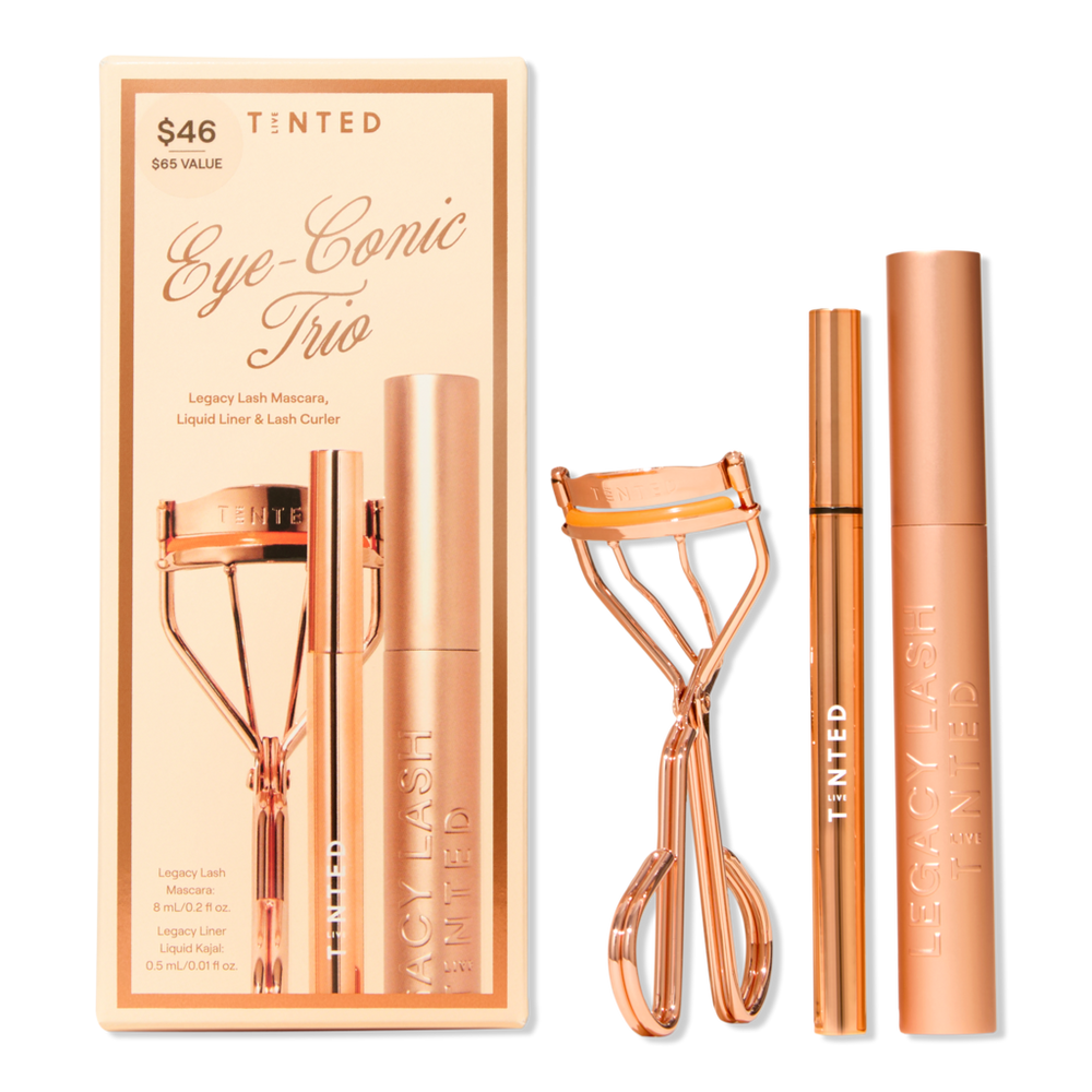 Live Tinted Eyeconic Trio Legacy Lash Mascara, Liquid Liner, And Lash Curler