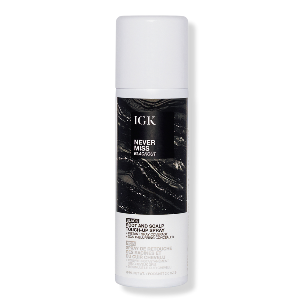 Igk Never Miss Root And Scalp Touch-up Spray - Blackout In Black