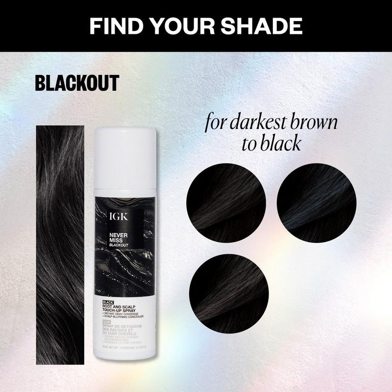 NEVER MISS Root and Scalp Touch-Up Spray - Blackout